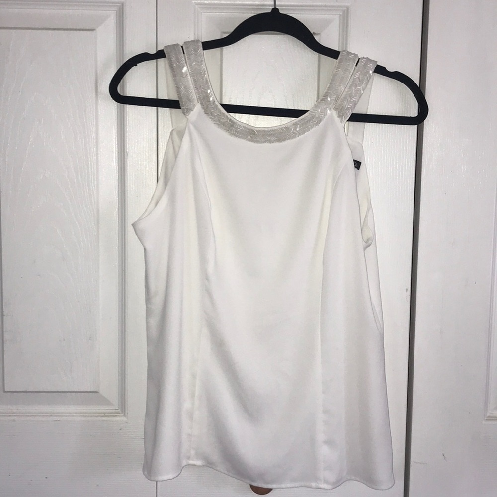 WHITE EMBELLISHED BLOUSE